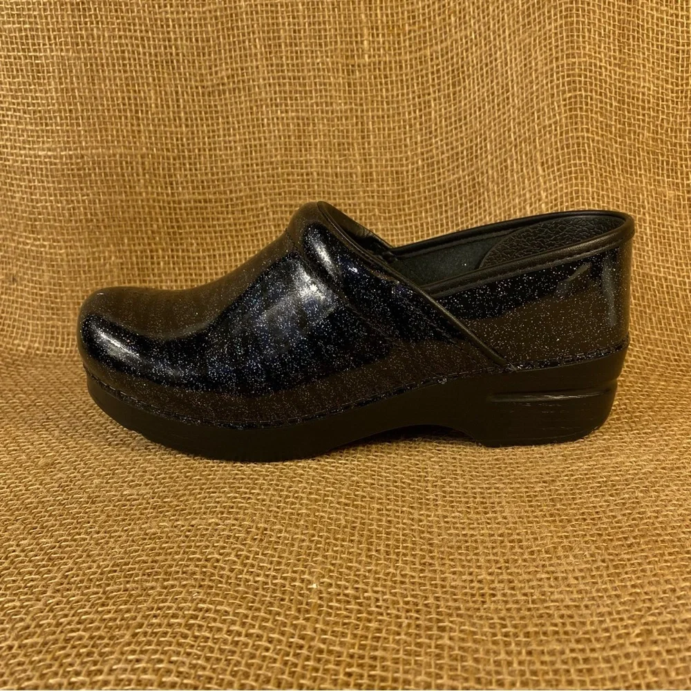Dansko clogs black with sparkles leather professional womens size 8.5 EU 39 - Picture 3 of 13